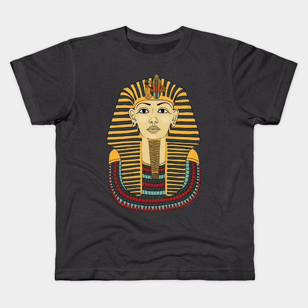 Tutankhamun design Kids T-Shirt by Mako Design 